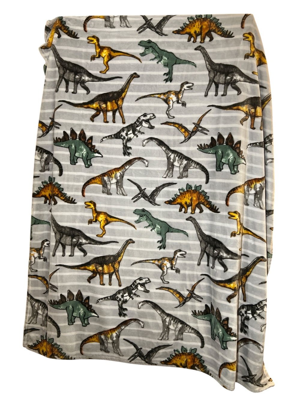 Dinosaur Fleece Blanket - Max Studio - Super Soft!!! Kids Room, Toddler Blanket